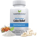 Přírodní colon Cleanser Kapsle pro zácpu a Gut Cleanse Detox - Cascara Sagrada, Psylium Husk & Bentonit (60 Kapsle)