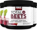 FORCE FACTOR Celkem Beets Superfood Beet Root Powder 3- Pack, dusičnany na podporu cirkulace, krevní tok, oxid dusičný, energie, Endurance, Stamina, Kardiovaskulární srdeční zdraví dodatek, 90 Služebnictví
