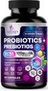 Probiotika pro ženy a muže 60 miliard CFU - 10 proužek s Lactobacillus, Digestive Gut Zdravotní Probiotika & Imunitní Supplement, Podporuje příležitostné zácpy, plyn & floating - 60 Kapsle