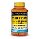MASON NATURAL Vein Erect s L- Arginin a Maca - Podporuje sexuální a cévní zdraví, dodatek pro Varicose Veins a Spider Veins, 80 Kapsle
