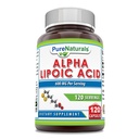 Čisté Naturals Alpha Lipoic Acid 600 mg 120 Kapsle dodatek 124; Non- GMO Acid 124; Gluten Free Acid 124; Made in USA