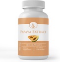 Čisté původní ingredience Papaya Extract, Vždy čisté, Žádné přísady nebo Fillers, Laboratorní ověřené (100 Kapsle)