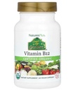 Natures Plus Zdroj života Zahrada Certified Organic Vitamin B12-1000 mcg methylkobalamin, 60 Vegan Kapsle - Celé jídlo Vitamin B12 dodatek - Energy Boost - Vegetariánské, gluten- Free - 30 Služeb