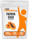 BulkSupplements.com Papaya Seed Powder - Carica Papaya Seed, Nutriční dodatek, pro stravovací & Gut Support - Gluten Free, 500 mg na Serving, 100g (3.5 oz) (Balení po 1)