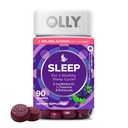 OLLY Sleep Gummy, 3 mg melatoninu, L- Theanin, Heřmánek, Lemon Balzám, Sleep Aid, BlackBerry, 90 Počet