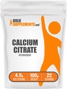 BulkSupplements.com vápník Citrát prášek - doplněk vápníku, vysoce biodostupný - Neochucené & gluten zdarma, 4.5g na Serving, 100g (3.5 oz) (balení po 1)
