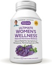 ANDREW LESSMAN Ultimate Women 's Wellness 360 Capsules - Přirozeně zmírňuje příznaky menopauzy, PMS, Perimenopauza se Soy Isoflavones, EGCG, Cranberry, Indole- 3- Carbinol. Snadno spolknout tobolky