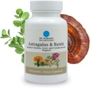 Dr. Robaina Astragalus & Reishi Kapsle - Imunitní, jaterní a kardiovaskulární podpora - High-Potency Herbal Blend - Vegan, Non- GMO, Made in USA, 60 Kapsle