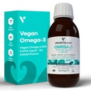Vegan Omega 3 Liquid, z mikrořas, 800mg EPA DHA, s vitamínem D3, podporuje srdce, mozek a oko zdraví, přírodní rybí olej Alternative, Spojené království Made, Neochucené