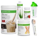 Herbalife Shake zdravé jídlo Kit 124; Cookies a krém Formule 1 + Bylinné Aloe (Mango) + bylinný čaj koncentrát + protein prášek + Shaker Cup & Spoon