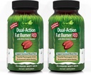 Irwin Naturals Dual- Action Fat Burner RED - 75 Tekuté Soft- Gels, Balení 2 - Výkonný termogenní s Nitric Oxide Booster - 50 Celkem Service