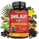 Shilajit Himalayan dodatek pro muže a ženy - 150 Kapsle Kombinované Ashwagandha, ženšen, Saw Palmetto, Maca, Tribulus, Chaga & Black Pepper - Vitality Energy and Immunal Supports