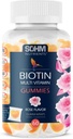 SOHM Biotin Gummies, Biotin Gummies pro zdravé vlasy, kůži a nehty -Multivitamin Gummies pro dospělé, Dodatky pro muže, Ženy