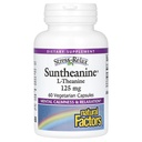 Přírodní faktory Stress- Relax Suntheanine L- Theanine 125 mg, Non- Drowsy Stress Support for Mental Calmness and Relaxation, 60 Kapsle