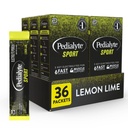 Pedialyte Sport Electrolyte Powder, Rychlá hydratace s 5 klíčovými elektrolyty pro podporu svalů před, Během, & Po cvičení, Lemon Lime, 0.49-oz Packets (36 Počet)