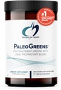 Designs for Health PaleoGreen - Více než 90% Organic Super Green Shake Powder with Zelenina, Berries, Enzymes + Antioxidants - Non- GMO Drink Mix, Neochucené + Neslazené (30 Slunečnice / 270g)