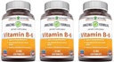 Úžasný vitamin B6 Pyridoxin 25mg 250 Tablety dodatek 124; Non- GMO 124; gluten zdarma 124; Made in USA (3 Pack)