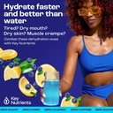 KEY NUTRIENTS Multivitamin Electrolytes Powder Packets - Delicious Blueberry Lemonade 40 Packet Hydration Packets - Travel Hydration Powder - No Sugar, No Calories, Gluten Free - Made in USA