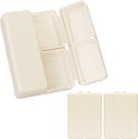 Daily Pill Organizer, 2 Pcs 7 Compartments Přenosný Pill Pouzdro Travel Pill Organizátor, [Skládací Design] Pill Box pro kapsy v kabelce držet vitaminy, Cod Játra olej, doplňky a léky-bílé