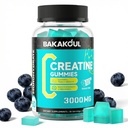 Tvůrčí monohydrát Gummie pro muže a ženy - 120 Bezcukerné Glycináty s magnesium- glycinátem, L- Threonát, L- Taurin + vitamin B12 pro svalovou podporu, Energy Boost, 1 balení