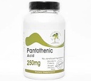 Pantotenová kyselina 250mg ~ 200 Kapsle - Žádné přísady ~ Naturetition doplňky