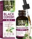 Black Cohosh Drops, Bylinné Extract Blend for Hormon Balance, Menopauza Support & PMS Relief. 2oz- (Apple Flavor)