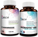 D Mannose Kapsle a Probiotika pro ženy Bundle I Močové Trakt + Vaginální zdravotní podpora I UTI a kvasinková infekce Control I Vegan, Gluten Free I Made in USA
