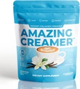 Superfoods Company Amazing Creamer with Collagen - Keto Creather- Hyaluronic Acid & MCT Oil - Brain Boost & Cembly Crawings - Podporuje zdravou pleť & vlasy - Diet- Friendly [30 Služení] [Vanilla]