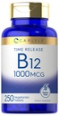 Carlyle B12 Vitamin 1000 mcg colum124; 250 Počet 124; Time Release Tablety CLAS124; jako kyanokobalamin CLAS124; Vegetarian, Non- GMO & gluten zdarma dodatek