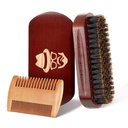 Beard kartáč, 100% kanec Bristle přírodní černý ořech dřevo vousy Comb vlasy knír holení kartáč obličeje kartáč