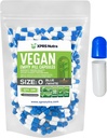 XPRS Nutra Velikost 0 Prázdné kapsle - 100 hrabě Prázdné Vegan Kapsle - Vegetariánské pilulky - DIY Zeleninové kapsle Plnicí - Veggie Pill Caps pro Do- It- Yourself Suplements (Blue / White)