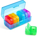 Zoksi Weekly Pill Organizátor 2 krát denně, Blue 7 Day Am Pm Pill Box, Daily Am Pm Pill Organizátor 7 Day, Přenosný Vitamin Pill Pouzdro, Týdenní Pill Box pro rybí oleje, Vitamin, Dodatek