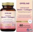 Biotin a kolagen Supplements- Biotin 5000 mcg + kolagen pro ženy podporuje silné vlasy, nehty a zdravé Skin- 60 Veggie Kapsle