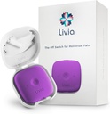 Livia Menstrual Pain Relief Device, Purple - Off-Switch for Period Pain - Přenosný & Discreet - Dobíjecí, až 12 hodin baterie - Kompletní sada s Stick- On Pads - Go- to Travel Partner