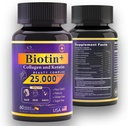 Oživte svou krásu! Biologický, kolagenový a keratinový komplex - 25 000 mcg s hyaluronovou kyselinou & B vitamíny - Klinicky testované na lush vlasy, zářivá kůže, silné nehty - 60 Kapsle