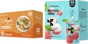Hethstia Konjac Jelly Lychee Flavor s kolagen Peptides 10 Packs a Konjac Fettuccine gluten zdarma 12 Packs Low Calorie, Keto, cukr zdarma, zdravé jídlo