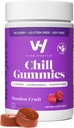 VitaHustle Chill Gummies for Stress Relief, 300 mg KSM 66 Ashwagandha, L-Theanine, Vegan, Mood Gummies, Balance Cortisol, Focus (Passion Fruit) 50 Počet