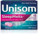 Unisom SleepMelts, Nighttime Sleep- aid, Difenhydramine HCI, 24 tablet, 25 mg