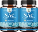 NAC dodatek N-Acetyl Cysteine 1000mg - Vegan High Absorption Non- Smradlavý NAC 1000mg Kapsle Glutathione Precursor pro vyčištění jater Detox & Opravy Plus Lung zdraví a imunita Podpora (4 měsíce)