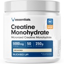 Bucked Up čisté mikronizované stvoření Monohydrát pro ženy a muže - snadné míchat a neochucené - 5G per Serving - 50 Serving - 250 Grams per Container