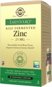 Solgar Earth Source Food Fermented Koji Zinek 25mg, 60 Zeleninové kapsle - Higher- Absorpce, Biologicky dostupný zinek pro imunitní a kožní zdraví - Non- GMO, Vegan, Gluten No, Dairy No, Kosher - 60 Servings