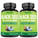 Premium Black Seed Oil Softgel Kapsle - 2 Packs 60 Počítá 500mg - 4 Měsíční dodávka pro imunitu, Cirkulace, Digestivní, Kůže, Vlasy & Body Management