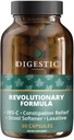 Digestic - Laxativní pro zácpu Relief, Stool Softener pro IBS Těžké a silné zácpy 100% přírodní - 60 Kapsle - Colon Cleanse, Detox Cleanse, Plyn a Bloating Stomach Relief pro dospělé