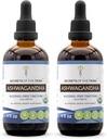 Ashwagandha Tincture Alcohol- Free Extract, USDA Organic Ashwagandha Witania Somnifera Anti- Stress and Relaxation 2x4 OZ