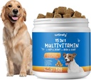 15-in-1 Dog Multivitamin doplňky - Pes Multivitamin Žvýkací - imunita, trávení, kloub a srdce podpora zdraví pro pleť, Coat Heart, imunitní systém - pro všechny věkové kategorie všech plemen (120 Counts)