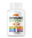 Imunitní booster SIRUNES - Podpora imunity Multivitamin - Vitamin C a D3, Elderberry, Zinek, Echinacea, Ginger, Turmeric - Antioxidant, Energie a Vigor, Brain Boost (imunitní podpůrné kapsle)