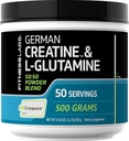 Fitness Labs German Creatine a L- glutamin CLANE124; 1.1 lbs CLANE124; Monohydrát a Creapure Powder CLANE124; Vegan Fitness Dodatek