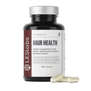 LES Labs Hair Health - Vlasový růst a hřebíky dodatek, zlepšená tloušťka, síla a plnost - Keratin, Biotin, Dýňová semena & MSM - 60 Kapsle