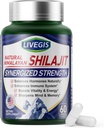 Himalayan Shilajit Kapsle Balance Hormony, Zvýšení imunity, Vylepšení Vitality & Paměť, High- Příplatek potenciálu s různými složkami, Non- GMO Natural & Organic - 60 Počítání