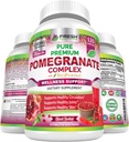 Premium Granulate Juice Powder Supplement 1200mg, podporuje zdravý krevní tlak, spony, kůže a anti stárnutí s bioperine Black Pepper, Výkonný antioxidant s vitamínem C & K, 120 Veganové kapsle